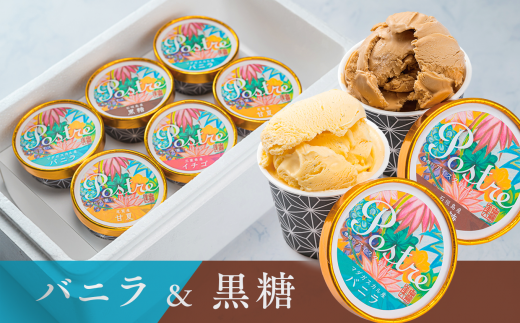 バニラ・黒糖アイスクリームを詰め合わせ！『２種のアイスクリーム６個セット』