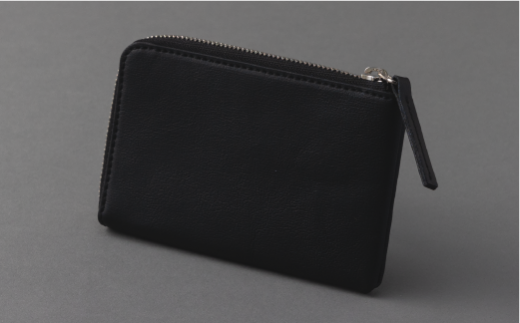 りんごレザー RingoLeather® CARD CASE 2pocket 【 黒 】 株式会社