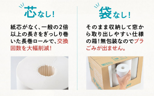 芯・袋なし！ トイレットペーパー シングル 36個入 「e-Paper」《豊前市》【大分製紙】 芯なし 130ｍ 無包装 コアレス [VAA046]