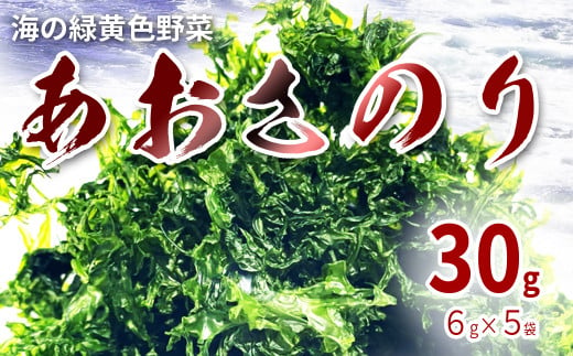 海の緑黄色野菜 あおさのり（乾燥） 6g×5袋 小分け 1073326 - 徳島県海陽町