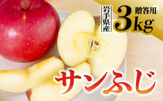 【先行予約】 りんご サンふじ 贈答用 3kg 岩手県 金ケ崎町産 12月上旬発送予定