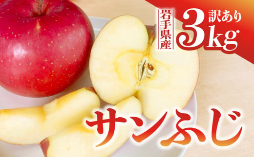 【先行予約】令和6年産 りんご サンふじ 訳あり 3kg  岩手県 金ケ崎町産 11月下旬発送予定 1048312 - 岩手県金ケ崎町