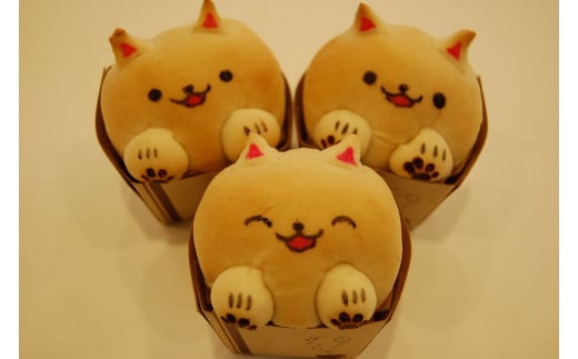 ●迷子の子猫パン　箱の中に入ったかわいい子猫のパンです。動物パンコンテストで全国1位になりました。