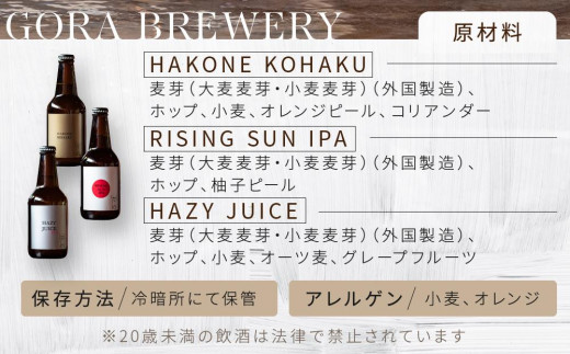 GORA BREWERY〈International Beer Cup 金賞＆銀賞受賞〉人気ビール3種