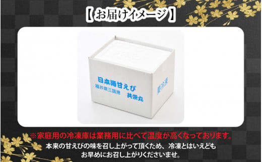 発泡箱入り】海の上で食べる味！「共栄丸」直送☆船内瞬間冷凍 甘えび