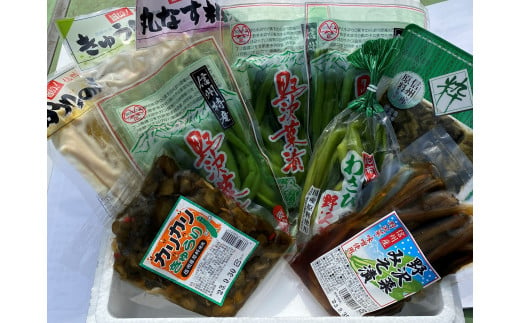 信州の味　野沢菜と漬物セット9種類11袋(H-1.2) 1049306 - 長野県飯山市