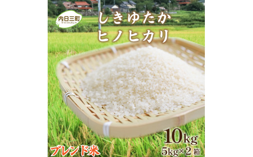 Wブレンド米 10kg （5kg×2袋） しきゆたか ヒノヒカリ 山口 県産 米 無