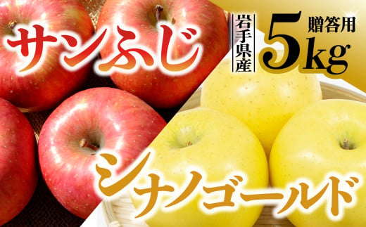 【先行予約】令和6年産 りんご サンふじ×シナノゴールド 贈答用 5kg 岩手県 金ケ崎町産 11月下旬発送予定 1051713 - 岩手県金ケ崎町