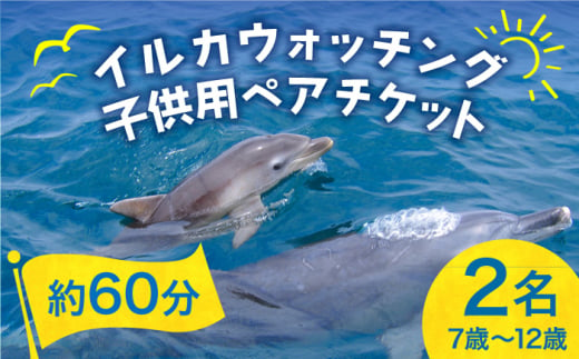 南島原 イルカウォッチング  子ども用 ペアチケット / イルカ 観光 南島原市 / 南島原イルカウォッチング [SAE004] 1050532 - 長崎県南島原市