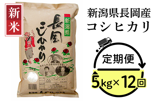 73-4N05Z【12ヶ月連続お届け】新潟県長岡産コシヒカリ5kg 259233