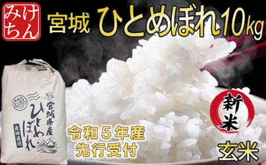 新米先行受付＞令和5年産 宮城県産ひとめぼれ 玄米10kg【1276617