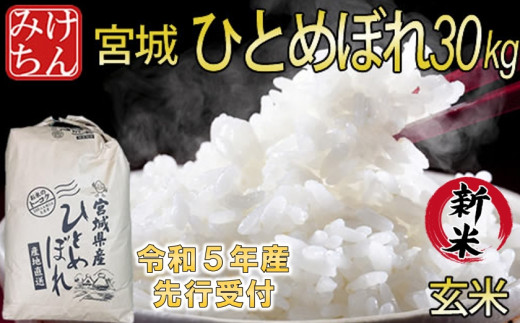 【新米】ひとめぼれ　玄米30kg 　品質保証
