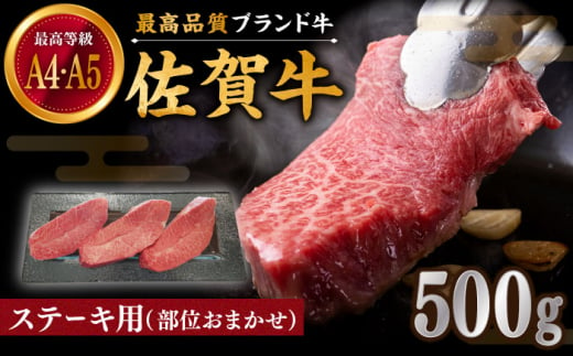 【贅沢部位】佐賀牛 おまかせ ステーキ 500g【川﨑畜産】 [IAX035]