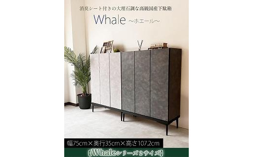 下駄箱 収納 シューズボックス 幅99.6cm 奥行35cm 高さ107.2cm （Whale-ホエール-) 【色をお選びください】