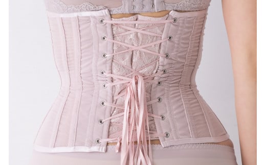 君津市製】Enchanted corset シレーヌ 桜貝（くすみピンク） Sサイズ
