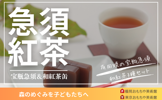 有田焼の宝瓶急須と和紅茶3種