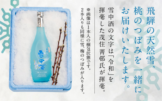 《先行予約》飛騨かわい雪中酒　純米吟醸 生原酒720ml 令和6年産 1本（15,000円）/2本（27,000円）