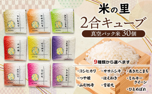 令和5年産】 米の里 2合キューブセット 2.7kg（300g×9個）贈答箱入 A05