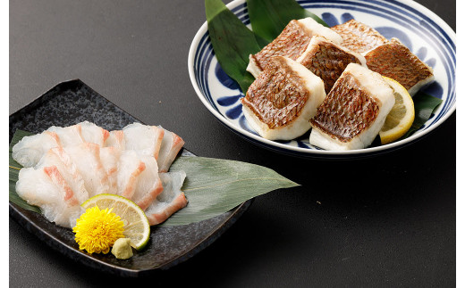 熊本県産真鯛の刺身＆切り身2入り3パック【Firesh®】