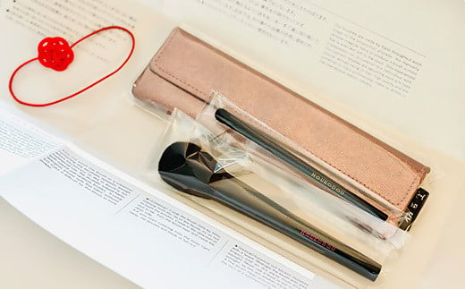 熊野化粧筆 律2本＆ケース（ワイン） - 広島県熊野町｜ふるさと