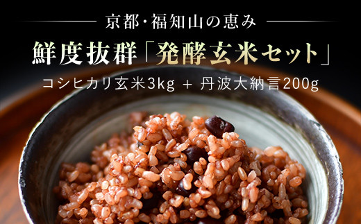 丹波産　発酵玄米セット（コシヒカリ玄米3k