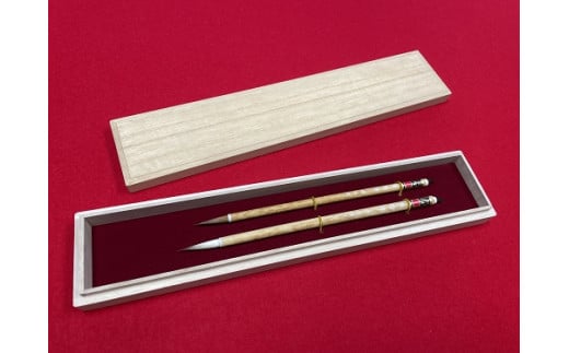 熊野筆 書筆 伝統工芸士作 小筆2本セット｜ふるラボ