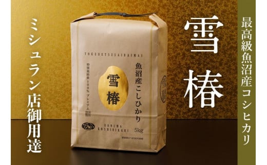 最高級魚沼産コシヒカリ「雪椿」5kg(5kg×1袋) 特別栽培米 / 新潟