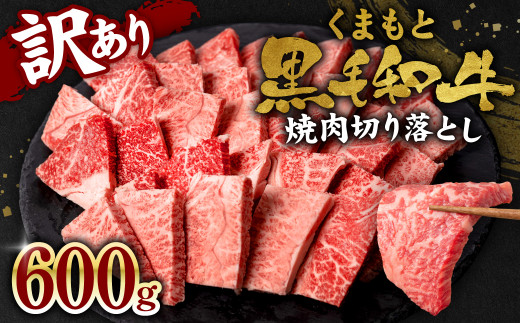 訳あり】 くまもと黒毛和牛 焼肉 切り落とし 600g 熊本県産 黒毛和牛