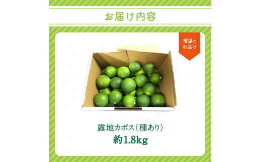 C09022】【期間限定9月末まで】大分の露地カボス 約1.8kg - 大分県大分