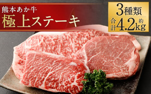 熊本 あか牛 極上 ステーキ 3品( サーロイン+ シャトーブリアン+ カイノミ ) 