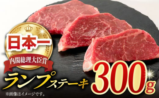 長崎和牛 ランプ ステーキ 300g (150g×2枚) 肉 お肉 ステーキ肉 牛肉 和牛 希少部位 東彼杵町/黒牛 [BBU079]