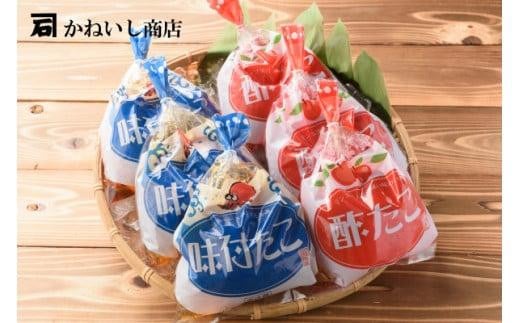 かねいしの酢蛸・味付け蛸　袋セット　6袋入り 851339 - 福島県いわき市