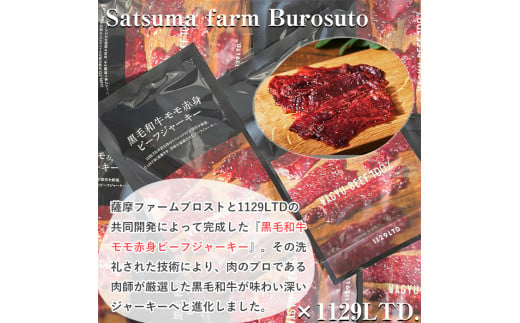 ＜10パック＞鹿児島県産黒毛和牛モモ赤身ビーフジャーキー(10P・計300g) ジャーキー 黒毛和牛 おつまみ 【1129】A-395-03