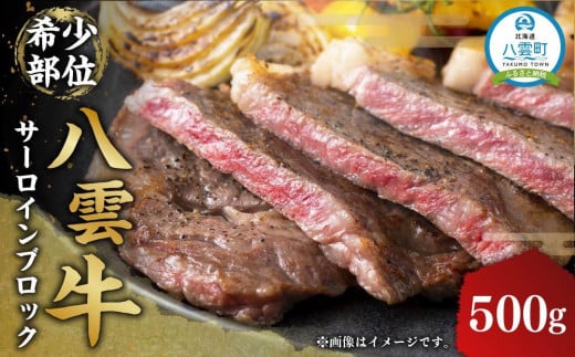 八雲牛 サーロインブロック 500g 【 牛肉 牛 肉 サーロイン 食品 グルメ お取り寄せ お取り寄せグルメ 送料無料 八雲町 北海道 年内発送 年内配送 】 1526156 - 北海道八雲町