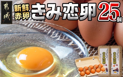 新鮮赤卵「きみ恋卵」25個_LE-2901_(都城市) 赤卵 きみ恋卵 Ｍサイズ 25個 30個 卵かけご飯 ゆで卵 お菓子作り
