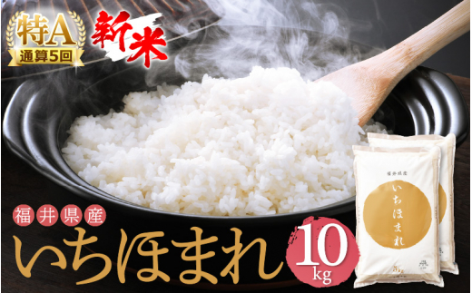 【新米】特A通算5回！お米 いちほまれ 10kg 令和5年 福井県産【米 10キロ 精米】 [e27-a017]