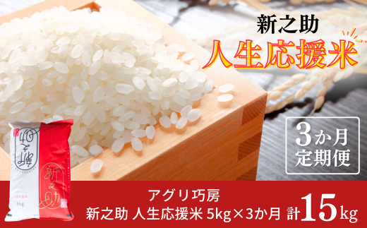 [定期便5kg×3か月] 新之助人生応援米5kg 計15kg 新之助 白米 【035S013】 1094803 - 新潟県三条市