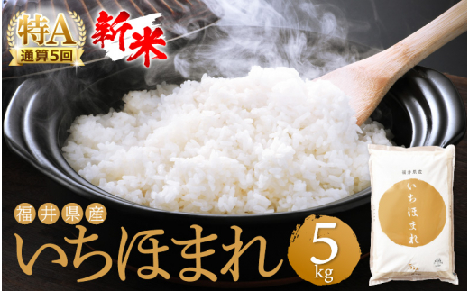 【新米】特A通算5回！お米 いちほまれ 5kg 令和5年 福井県産【米 5