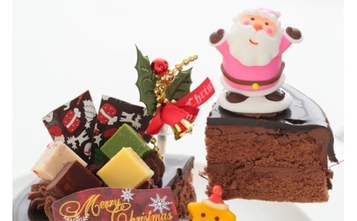 クリスマスケーキ ドリップクリスマスチョコケーキ 5号 ホール型