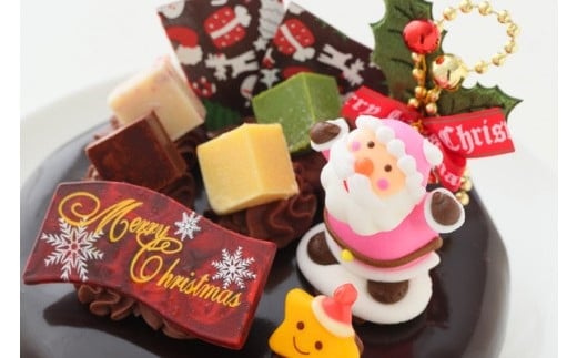 クリスマスケーキ ドリップクリスマスチョコケーキ 5号 ホール型