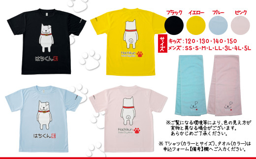 80P7601 大館市観光キャラクターはちくんＴシャツ＆タオル2点セット