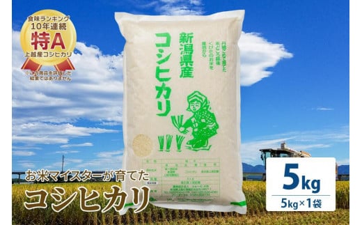 お米マイスターが育てた特別栽培米 コシヒカリ 上越頸城産 令和5年産 5kg(5kg×1袋)白米 1091576 - 新潟県上越市