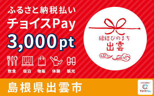 出雲市チョイスPay 3,000pt（1pt＝1円）