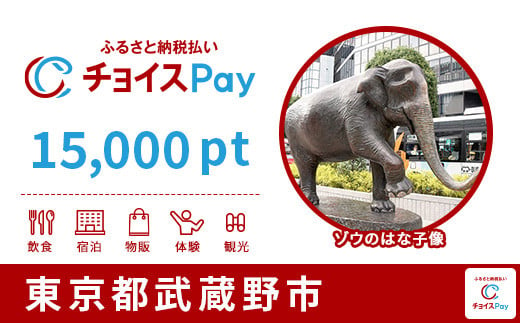 武蔵野市チョイスPay 15,000pt（1pt＝1円）