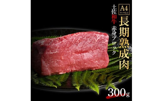 エイジング工法　熟成肉　土佐和牛　特選赤身　ブロック　約300ｇ　冷凍 1093327 - 高知県高知市