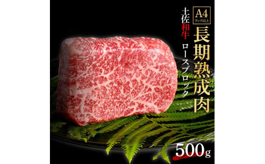 エイジング工法　熟成肉　土佐和牛　特選ロース　ブロック　約500g　冷凍 1093333 - 高知県高知市