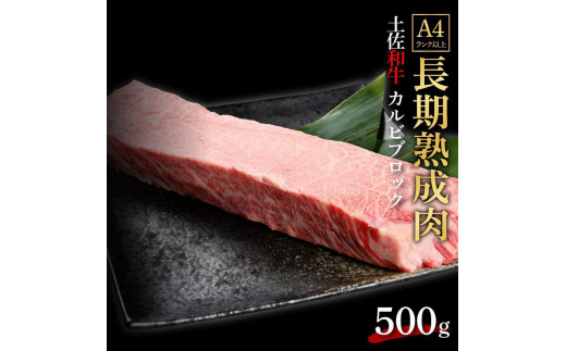 エイジング工法　熟成肉　土佐和牛　特選カルビ　ブロック　約500g　冷凍 1093337 - 高知県高知市