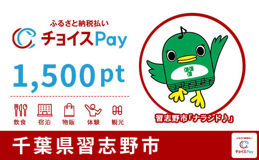 習志野市チョイスPay 1500pt（1pt＝1円）