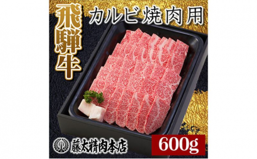 2023年10月～2024年3月発送】牛肉 飛騨牛 受賞多数 焼肉 カルビ 600g