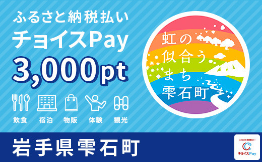 雫石町チョイスPay 3000pt（1pt＝1円）